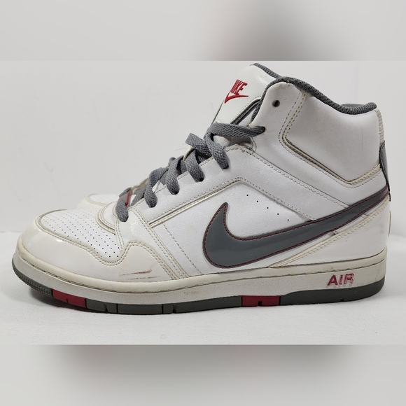 NIKE AIR LUNAR FORCE 1 MENS BASKETBALL SHOES SIZE 10.5 WHITE / RED - Picture 4 of 13